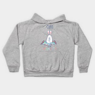 Meditation and Bunny. Om and Namaste Kids Hoodie